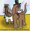 Cartoon: Elefantenhochzeit (small) by Lutz-i tagged elefanten hochzeit