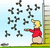 Cartoon: Nuclear rain (small) by fragocomics tagged nuclear,energy,nuke,disaster,italy,berlusconi,earthquake,alert,apocalipse,japan,tsunami,fallout,radioactivity,death