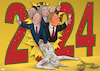Cartoon: Happy 2024! (small) by Tjeerd Royaards tagged 2024,happy,new,year,trump,putin,netanyahu,war,future