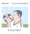 Cartoon: ballverliebt (small) by woessner tagged freimut,woessner,karikaturen,cartoons,sprache,fussballsprache,sport,ballsport,ballverliebt,kleines,fussball,lexikon