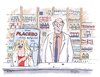 Cartoon: placebo (small) by woessner tagged placebo,apotheke,pharmaindustrie,pharmalobby,medikamente,arzneimittel,wirksamkeit,nebenwirkung,werbung,reklame