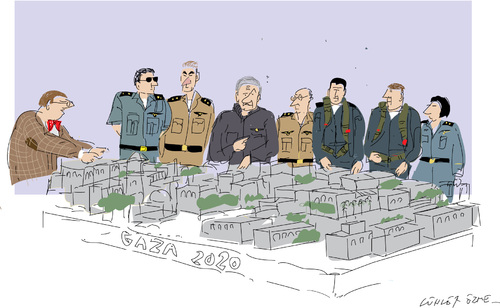 Cartoon: Gaza City (medium) by gungor tagged east,middle