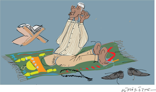 Cartoon: Is he Muslim (medium) by gungor tagged usa