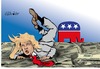Cartoon: Kandidat 0 (small) by ESchröder tagged donald,trump,immobilienmogul,präsidentschaftswahlkampf,führe,egoman,republikaner,tower