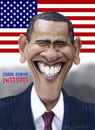 Cartoon: Barack Obama (small) by Fred Makubuya tagged obama,libya,north,africa,war,politics,usa,happy,president