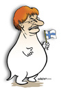 Cartoon: Tarja Halonen (small) by jeander tagged finnland soumi finland president tarja halonen moomin