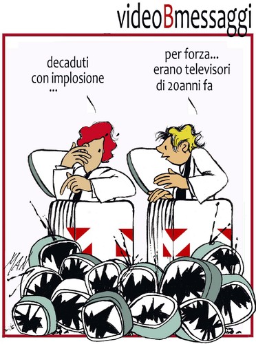 Cartoon: Berlusconi videomessaggi (medium) by Enzo Maneglia Man tagged cassonettari,man,maneglia,fighillearte
