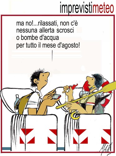Cartoon: cassonettari in vacanza (medium) by Enzo Maneglia Man tagged cassonettari,man,maneglia,fighillearte