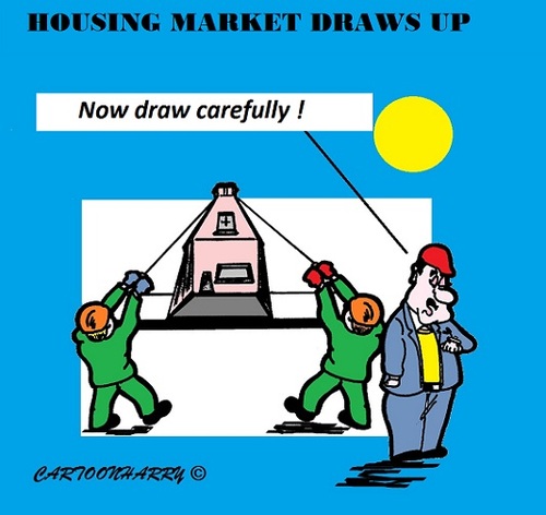Cartoon: Housing Market (medium) by cartoonharry tagged housing,market,coming,holland,cartoon,cartoonist,cartoonharry,dutch,toonpool