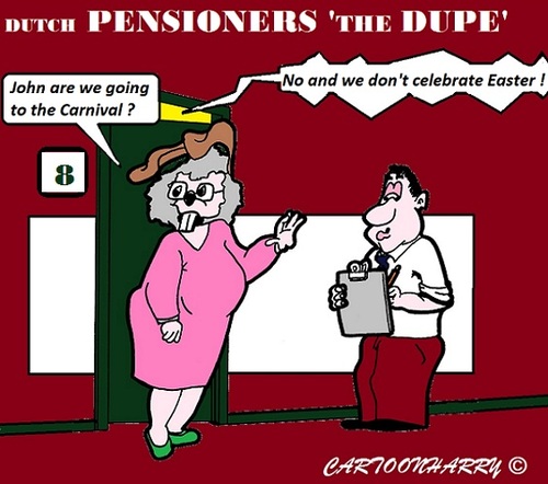 Cartoon: Pensioners (medium) by cartoonharry tagged dupe,pensioners,holland,cartoon,cartoonharry,dutch,cartoonist,toonpool