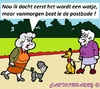 Cartoon: Watje (small) by cartoonharry tagged hondje,watje,oma,praatje,postbode,cartoon,cartoonist,cartoonharry,dutch,toonpool