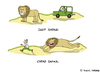 Cartoon: Safaripark (small) by Pascal Kirchmair tagged kenya,löwe,safari,jeep,lion,savanne,savannah,sabana,lione,park