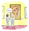 Cartoon: Neulich in der Gemäldegalerie (small) by Bülow tagged kunst,ausstellung,galerie,gemälde,psychiatrie,zwangsjacke