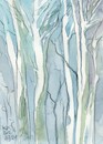 Cartoon: Spring. Park trees (small) by Kestutis tagged spring,tree,aquarell,kestutis,lithuania,art,kunst,watercolor,sketch