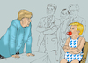 Cartoon: TRUMP and G6... (small) by Vejo tagged trump,president,g7,merkel,allies,trade,war,amerca,first
