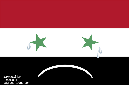 Cartoon: Syria suffers. (medium) by Cartoonarcadio tagged syria,asia,civils,war,assad,children