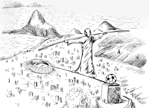 Cartoon: Rio (medium) by gartoon tagged rio,carneval,footbal,world,cup,city