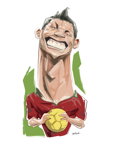 Cartoon: Cristiano Ronaldo (medium) by nader_rahmani tagged cristiano,ronaldo