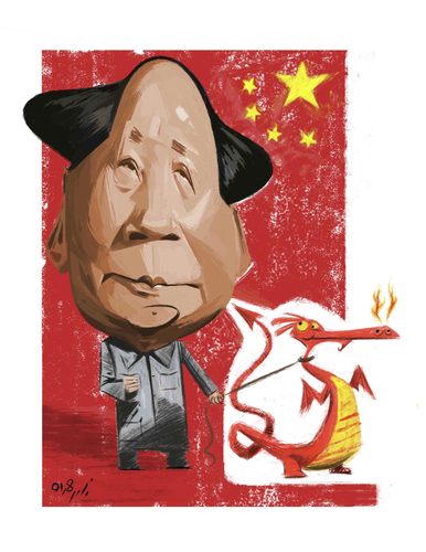 Cartoon: Mao Tse Tung (medium) by nader_rahmani tagged mao