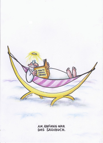Cartoon: sachbuch (medium) by Petra Kaster tagged kiteratur,sachbücher,rargeber,welt,universum,gott,kiteratur,sachbücher,rargeber,welt,universum,gott