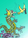 Cartoon: 2012 dragon year (small) by Hossein Kazem tagged 2012,dragon,year