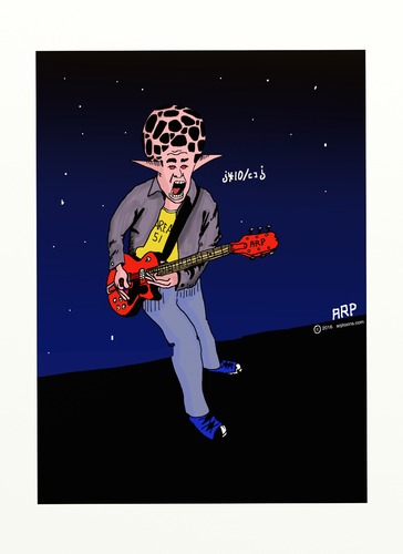 Cartoon: Alien Music (medium) by tonyp tagged arp,alien,music,guitar