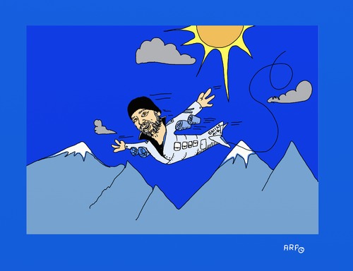 Cartoon: Flying Around Having Fun (medium) by tonyp tagged arp,plane,flying