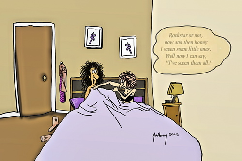 Cartoon: oh my... (medium) by tonyp tagged arp,cartoons,ink,pencil,tonyp,picture,lady,bed,hair
