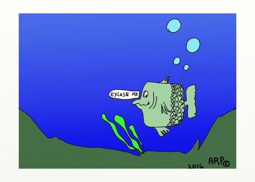 Cartoon: ooops! Fish Fart (medium) by tonyp tagged arp,fish,fart,water