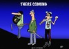 Cartoon: There Coming (small) by tonyp tagged arp,war,home,fighting,coming