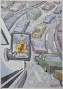 Cartoon: Traffic (small) by Marcelo Rampazzo tagged traffic,cars
