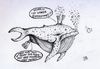 Cartoon: Wal (small) by Jupp tagged wal,sea,ocean,diver,taucher,jupp,cartoon