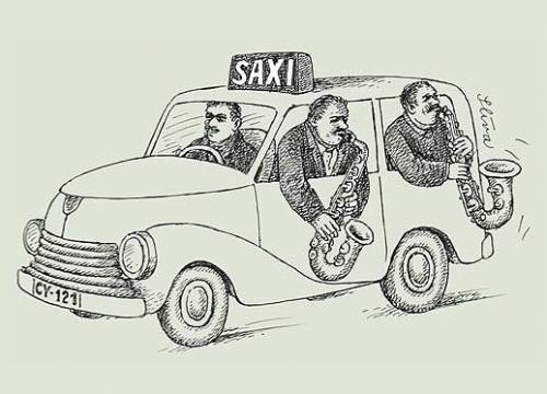 Cartoon: Saxi (medium) by Jiri Sliva tagged blues,music,jazz