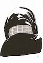 Cartoon: Nikab (small) by Erwin Pischel tagged nikab,hijab,tschador,burka,gesicht,gitter,pischel