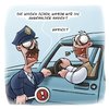 Cartoon: LACHHAFT Cartoon No. 164 (small) by LACHHAFT tagged polizeikontrolle,polizist,vergehen,anhalten,alkohol,betrunken,auto,fahren,karies,zahnarzt,absurd