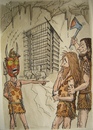 Cartoon: Bad time for architects (small) by caknuta-chajanka tagged cave,caveman,architecture,progress,culture