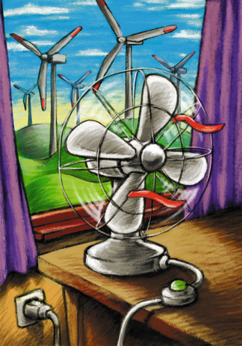 Cartoon: wind power (medium) by Werkmann tagged nutzung,energiewende,alternativ,windenergie,wind