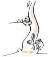 Cartoon: Frohe Ostern Euch allen! (small) by miralolle tagged osterkarte ostern easter grußkarte osterhase easterbunny egg eggs ei eier bird birds vogel vögel 