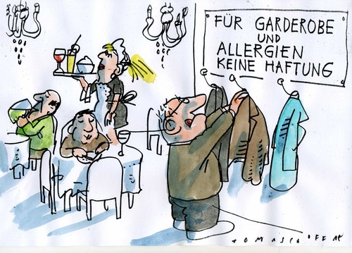 Cartoon: Allergien (medium) by Jan Tomaschoff tagged unverträglichkeiten,ernährung,ernährung,unverträglichkeiten
