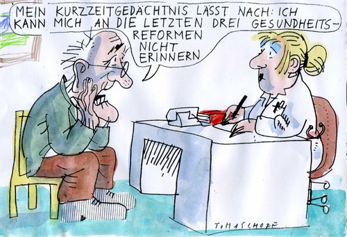 Cartoon: Demenz 2 (medium) by Jan Tomaschoff tagged demenz,alter,gesundheitsreformen,demenz,alter,gesundheitsreformen
