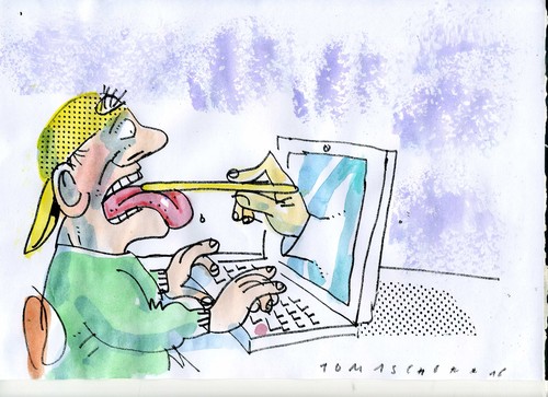 Cartoon: Dr. Google (medium) by Jan Tomaschoff tagged gesundheit,internet,hypochondrie,gesundheit,internet,hypochondrie