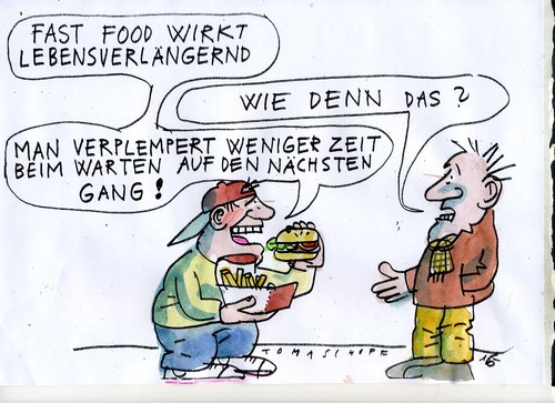 Cartoon: Fast food (medium) by Jan Tomaschoff tagged ernährung,ernährung