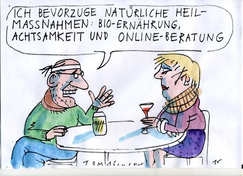 Cartoon: Natur heilt (medium) by Jan Tomaschoff tagged heilkunde,alternativmedizin,heilkunde,alternativmedizin