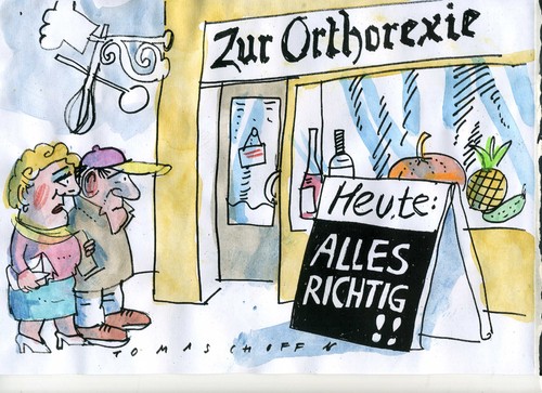Cartoon: Orthorexie (medium) by Jan Tomaschoff tagged ernährung,gesundheit,ernährung,gesundheit