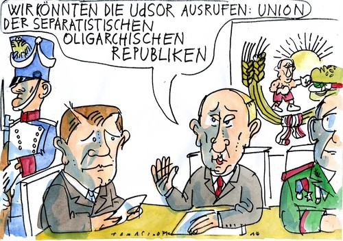 Cartoon: Putin (medium) by Jan Tomaschoff tagged russland,imperium,union,russland,imperium,union