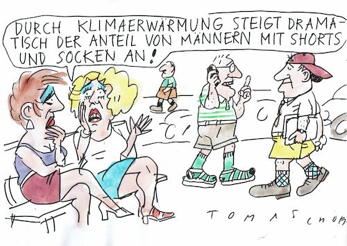 Cartoon: Socken (medium) by Jan Tomaschoff tagged klimaerwärmung,mode,klimaerwärmung,mode
