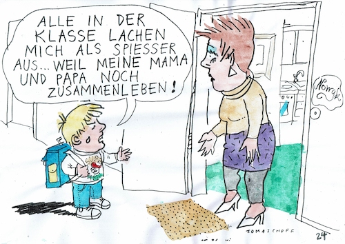 Cartoon: Zusammen (medium) by Jan Tomaschoff tagged partnerschaft,ehe,patchworkfamilie,partnerschaft,ehe,patchworkfamilie
