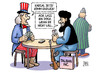 Cartoon: Afghanistan-Verhandlungen (small) by Harm Bengen tagged afghanistan,verhandlungen,usa,taliban,karsai,doha,katar,uncle,sam,poker,krieg,terror,nato,isaf,harm,bengen,cartoon,karikatur