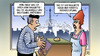 Cartoon: Frankreich und Moodys (small) by Harm Bengen tagged frankreich,moodys,ratingagentur,herabstufung,krise,schulden,wirtschaft,konjunktur,wachstumsaussichten,wettbewerbsfaehigkeit,harm,bengen,cartoon,karikatur