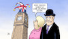 Cartoon: Johnson wird es wohl (small) by Harm Bengen tagged boris,johnson,wahl,tories,premierminister,gb,uk,big,ben,narrenkappe,brexit,london,harm,bengen,cartoon,karikatur